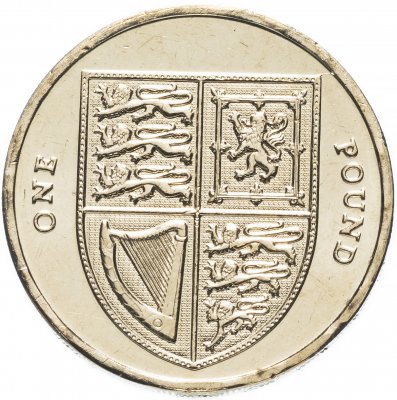 Купить Великобритания 1 фунт (pound) 2008 "Королевский щит"