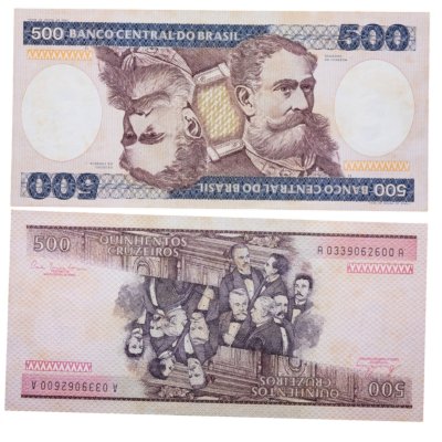 купить Бразилия 500 крузейро 1981-1985 года (Pick 200а)