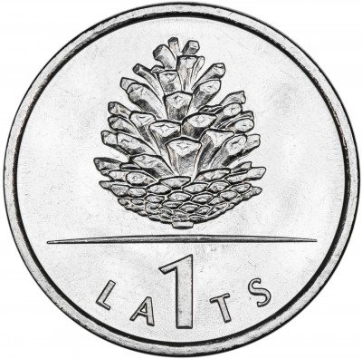 купить Латвия 1 лат 2006 "Шишка"