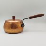 Купить Сотейник (ковш) с ритмичным чеканным узором, медь, латунь, дерево, Европа, 1980-1990 гг.