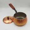 Купить Сотейник (ковш) с ритмичным чеканным узором, медь, латунь, дерево, Европа, 1980-1990 гг.