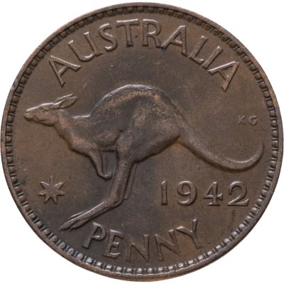 купить Австралия 1 пенни (penny) 1942 Точка после "PENNY"
