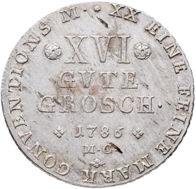 купить Германия, Брауншвейг-Вольфенбюттель 16 грошей 1786