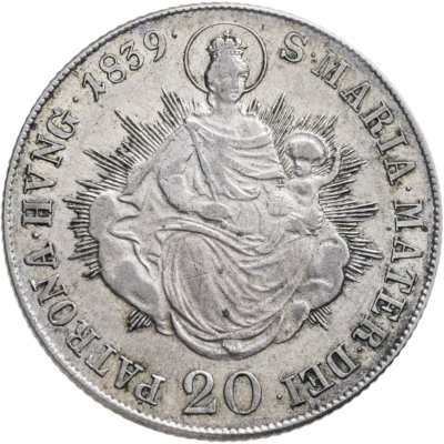 купить Венгрия 20 крейцеров 1839 "B" - Кремница