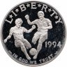 Купить США 1 доллар (dollar) 1994 S Чемпионат мира по футболу 1994 знак монетного двора: "S" - Сан-Франциско, в фирменном оригинальном футляре с сертификатом