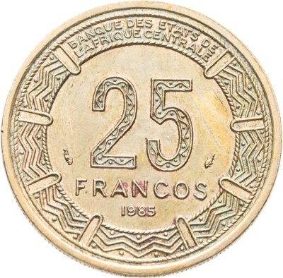 купить Экваториальная Гвинея 25 франков (francs) 1985