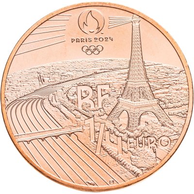 купить Франция 1/4 евро 2021 "XXXIII летние Олимпийские игры Париж 2024 - Плавание"