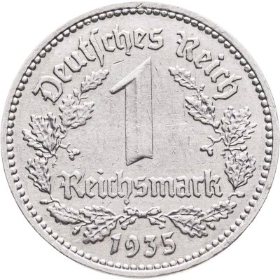 купить Германия, Третий рейх 1 рейхсмарка (reichsmark) 1935 A