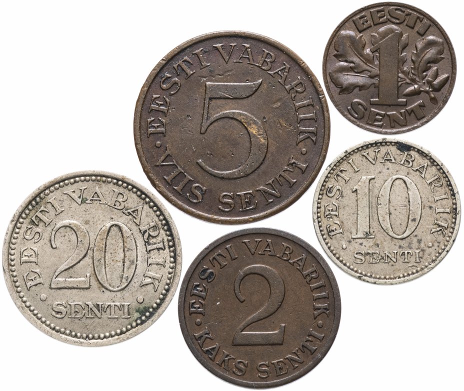 купить Эстония набор из 5 монет 1929-1935