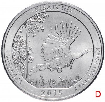 купить США 1/4 доллара (25 центов, квотер) 2015 D — "Национальный лес Кисатчи" (27-й парк)