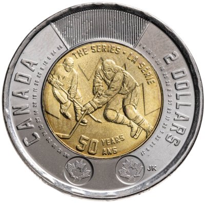 купить Канада 2 доллара 2022 "50 лет Суперсерии СССР — Канада"