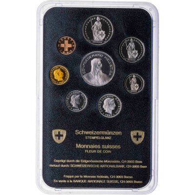 купить Швейцария 1997 годовой набор из 8-ми монет в оригинальной пластиковой упаковке