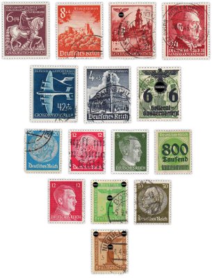 купить Германия набор из 15 марок "Третий Рейх и Веймарская республика"