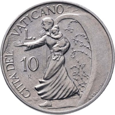 купить Ватикан 10 лир (lire) 1996