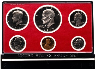 купить США набор из 6-ти монет пруф 1977 S в официальной упаковке