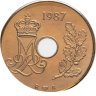 Купить Дания 25 эре (ore) 1987  в конверте с маркой