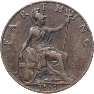 купить Великобритания 1 фартинг (farthing) 1915