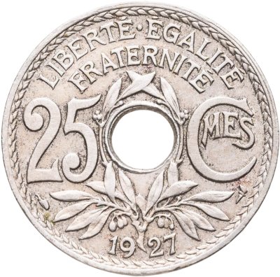 купить Франция 25 сантимов (centimes) 1927