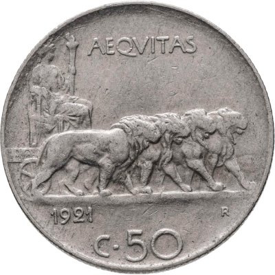 купить Италия 50 чентезимо (centesimi) 1921
