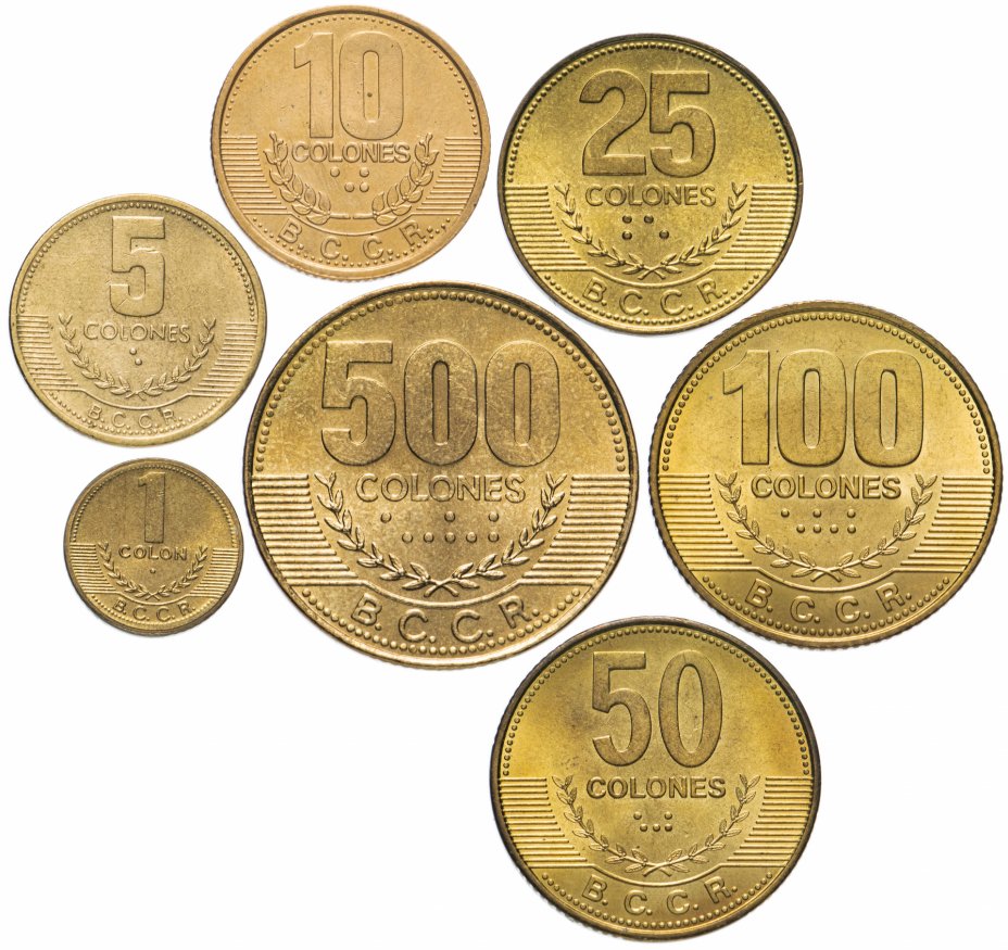 купить Коста-Рика набор из 7 монет 1995-2006