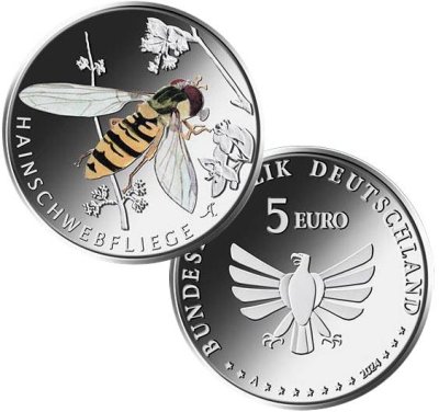 купить Германия 5 евро 2024 Царство насекомых - Греческая журчалка