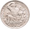 Купить Чехословакия 100 крон 1949 700 лет Праву добычи серебра в Йиглаве