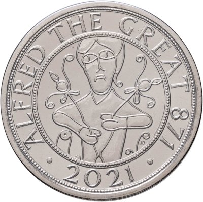 купить Великобритания 5 фунтов 2021 "Король Альфред Великий" в буклете