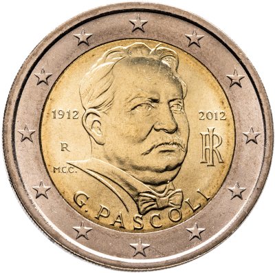 купить Италия 2 евро 2012 "100 лет со дня смерти Джованни Пасколи"