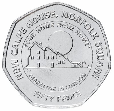 купить Гибралтар 50 пенсов 2018 "Новый Calpe House"