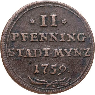 купить Аугсбург 2 пфеннига 1759