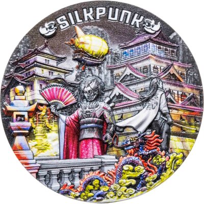 купить Остров Ниуэ 5 долларов 2022 "Шелковый панк (силк-панк)", в футляре с сертификатом