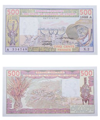 купить Кот-д'Ивуар (Западная Африка) 500 франков 1980 год Pick 105Ab