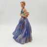 Купить Статуэтка "Девушка в синем платье с букетом цвете", керамика, роспись, Европа, 2000-2010 гг.