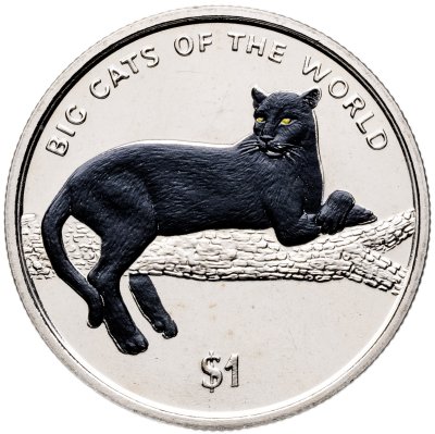 купить Сьерра-Леоне 1 доллар (dollar) 2001 «Большие кошки мира - Чёрная пантера» цветная