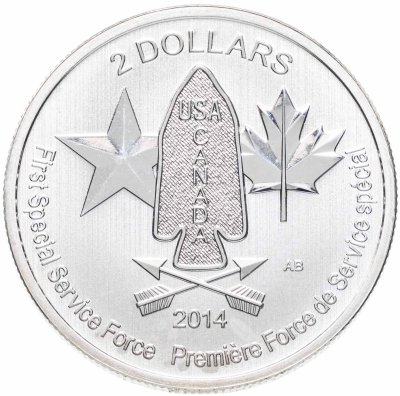 купить Канада 2 доллара 2014 "Бригада дьявола - First Special Service Force"