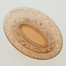 Купить Салатник овальной формы карамельного оттенка, стекло, пресс, СССР, 1960-1990 гг.