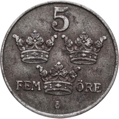купить Швеция 5 эре (ore) 1947