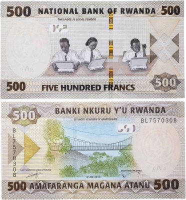 купить Руанда 500 франков 2019 "Подвесной мост"