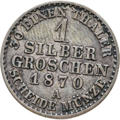 купить Пруссия 1 грош 1870 А