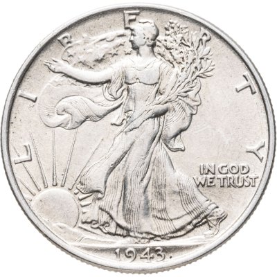 купить США 50 центов (1/2 доллара, half dollar) 1943 "Walking Liberty Half Dollar"