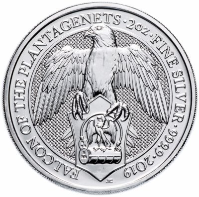 купить Великобритания 5 фунтов (pounds) 2019 "Звери королевы - Сокол Плантагенетов"