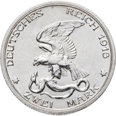 купить Германия (Империя) 2 марки (mark) 1913 "100 лет объявлению войны против Франции"