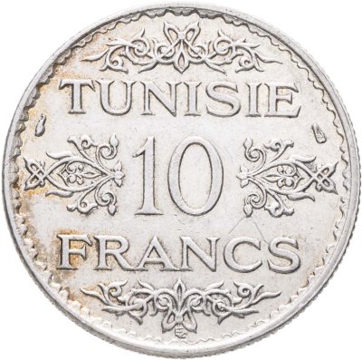 купить Тунис 10 франков (francs) 1934