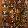 Купить Икона "Воскресение Христово. Сошествие во ад", с двунадесятыми праздниками, дерево, левкас, темпера, золочение, Российская империя, 1880-1915 гг.