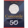 Купить Джерси 50 пенсов (pence) 2026 "50 лет Конкорду - Тауэрский мост в Лондоне"