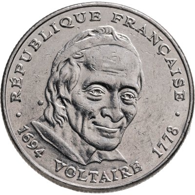купить Франция 5 франков (francs) 1994 300 лет со дня рождения Вольтера