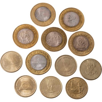 купить Индия, подборка 12-ти памятных монет 5 и 10 рупий 2009-2016 гг.