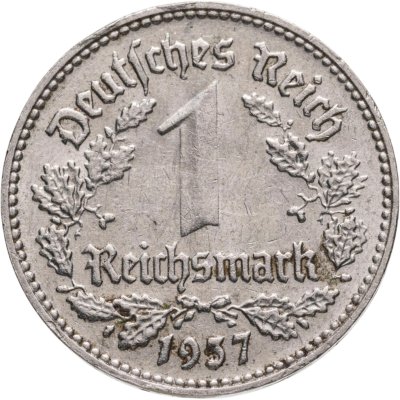 купить Германия (Третий рейх) 1 рейхсмарка (reichsmark) 1937 D