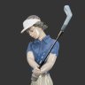 Купить Статуэтка "Игрок в гольф" (Swing Masculino Fore), фарфор, роспись, NAO Porcelain, Испания, 2003 г.