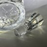 Купить Флакон парфюмерный винтажный, декорирован резным декором, хрусталь, гранение, резьба, СССР, 1970-1990 гг.